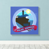 De politsexpressie |  treinkaart canvas afdruk (Insitu (Houten vloer))