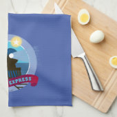 De politsexpressie |  treinkaart theedoek (Quarter Fold)