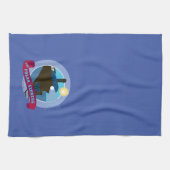 De politsexpressie |  treinkaart theedoek (Horizontaal)