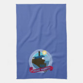 De politsexpressie |  treinkaart theedoek (Verticaal)