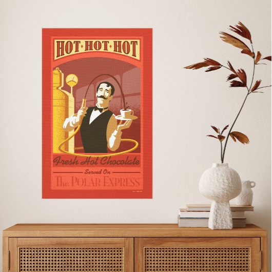 De politsexpressie |  warme chocolade-kunst canvas afdruk