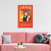 De politsexpressie |  warme chocolade-kunst canvas afdruk (Insitu (Woonkamer))