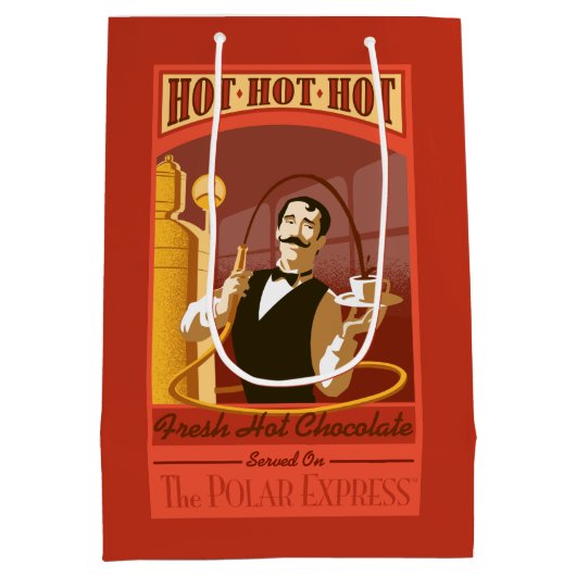 De politsexpressie |  warme chocolade-kunst medium cadeauzakje (Achterkant)