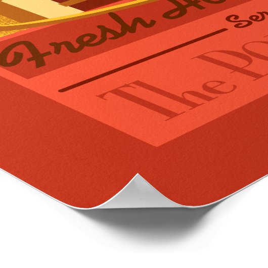 De politsexpressie |  warme chocolade-kunst poster (Hoek)