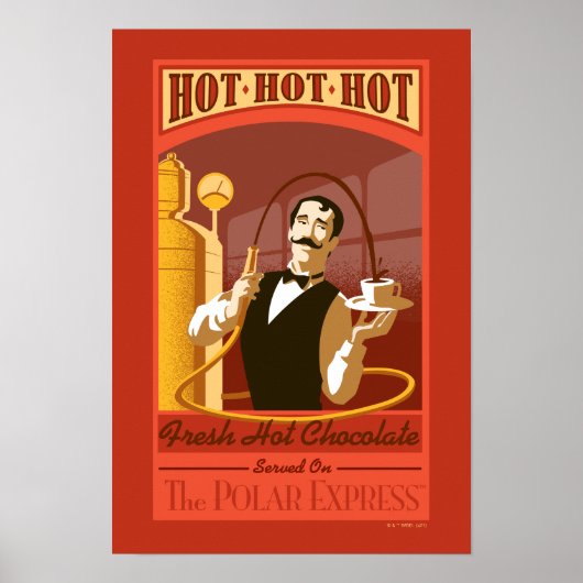 De politsexpressie |  warme chocolade-kunst poster (Voorkant)