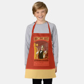 De politsexpressie |  warme chocolade-kunst schort (Gedragen)