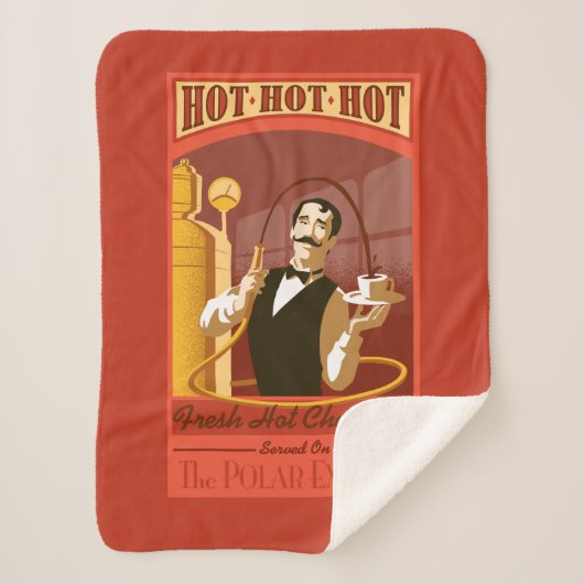 De politsexpressie |  warme chocolade-kunst sherpa deken (Voorkant)