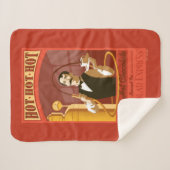 De politsexpressie |  warme chocolade-kunst sherpa deken (Voorkant (horizontaal))