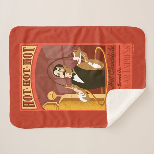 De politsexpressie |  warme chocolade-kunst sherpa deken (Voorkant (horizontaal))