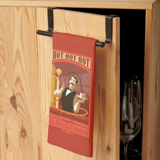 De politsexpressie | warme chocolade-kunst theedoek (Derde Gevouwen)