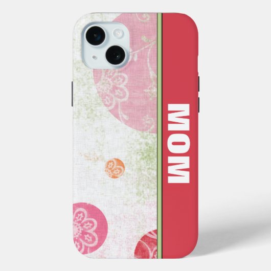 De Polka Dot Phone Case van mama (Achterkant)