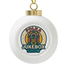 De Polka Jukebox Sneeuwvlok Omlijst Ornament