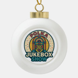 De Polka Jukebox Sneeuwvlok Omlijst Ornament