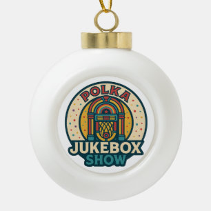 De Polka Jukebox Sneeuwvlok Omlijst Ornament