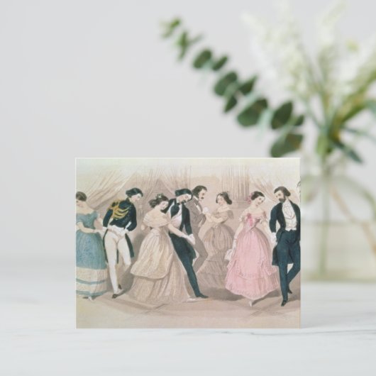 De Polka-Modes, van Godey's Lady Book Briefkaart (Staand voorkant)