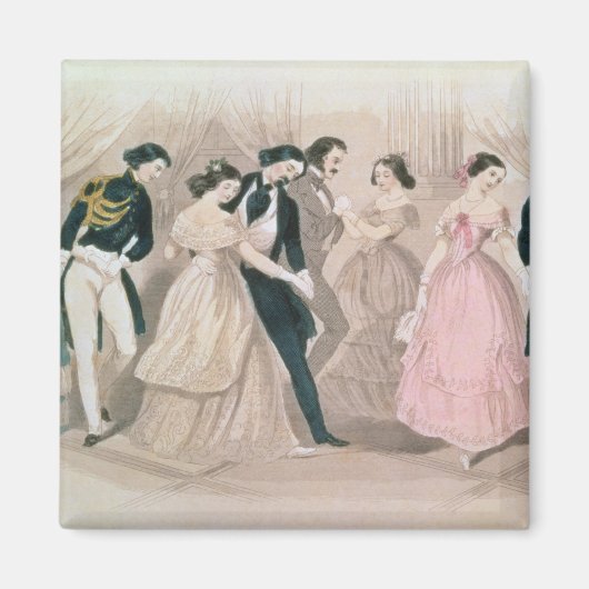 De Polka-Modes, van Godey's Lady Book Magneet (Voorkant)