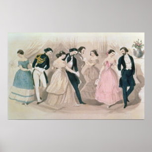 De Polka-Modes, van Godey's Lady Book Poster