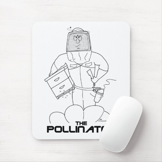 De Pollinator - Mousepad Muismat (Met muis)