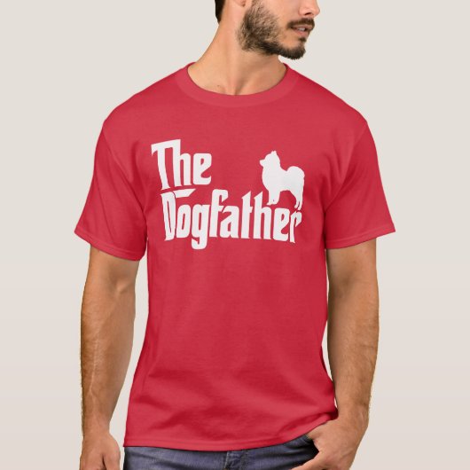 De Pomeranian Dog vader grappig T-shirt (Voorkant)