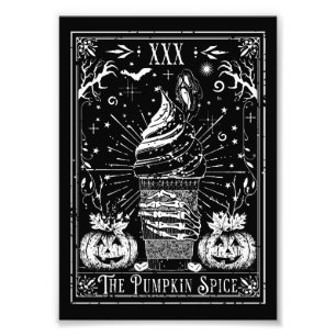De pompoen kruiden tarot Kaart Foto Afdruk