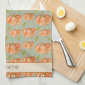 De pompoen patch "Happy Herfst Ya'll" Theedoek (Quarter Fold)