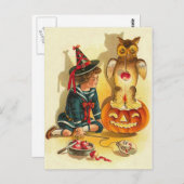 De Pompoen van de Lantaarn van de Hefboom O van de Briefkaart (Voorkant / Achterkant)