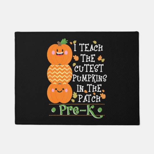 De pompoenen in patch voor de Halloween leraar Deurmat (Voorkant)