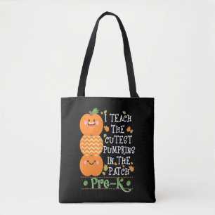 De pompoenen in patch voor de Halloween leraar Tote Bag