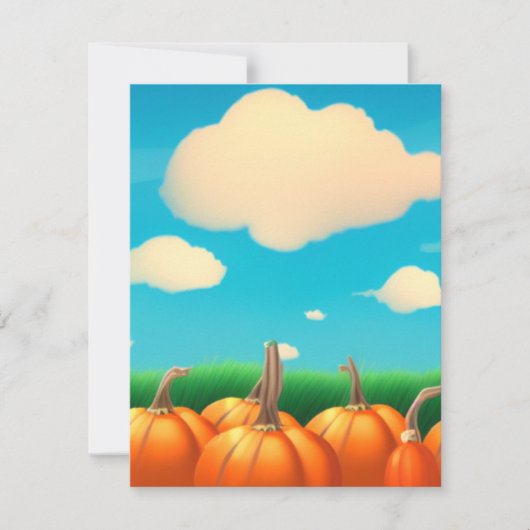 De Pompoenen Plantage Notitiekaartje (Voorkant)