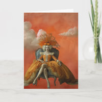 De Pompoenenkoningin | Surrealistische Wenskaart