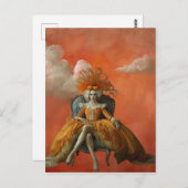 De pompoenkoningin | Briefkaart voor surrealistisc (Voorkant / Achterkant)