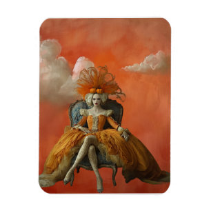 De pompoenkoningin surrealistische kunst magneet