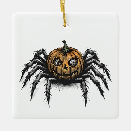 De Pompoenkopkruiper Keramisch Ornament (Voorkant)