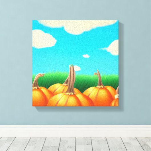 De pompoenpleister canvas afdruk (Insitu (Houten vloer))