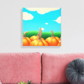 De pompoenpleister canvas afdruk (Insitu (Woonkamer))