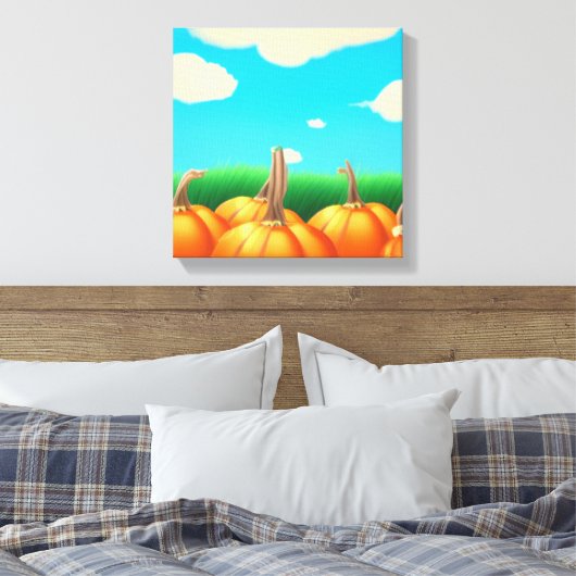 De pompoenpleister canvas afdruk (Insitu (Slaapkamer))