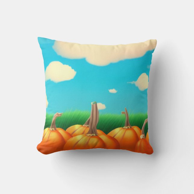 De pompoenpleister kussen (Voorkant)