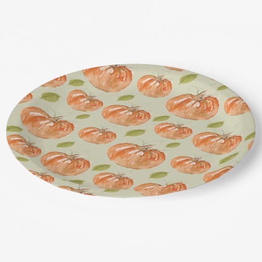 De pompoenpleister papieren bordje (Gekanteld)