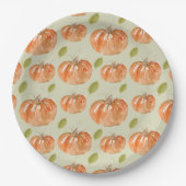 De pompoenpleister papieren bordje (Voorkant)