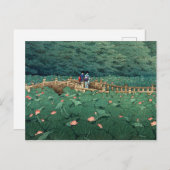 De Pond bij Benton Shrine Kawase Hasui Briefkaart (Voorkant / Achterkant)