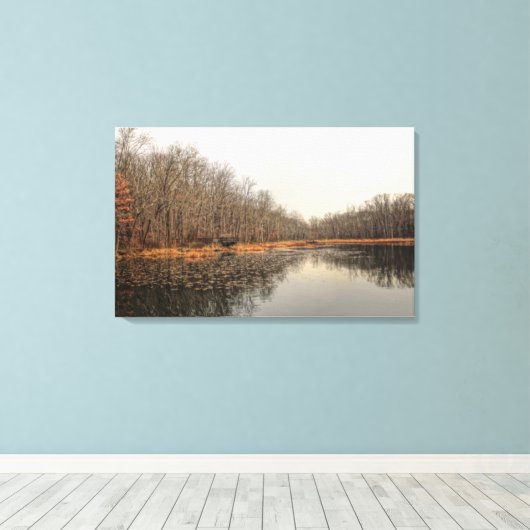 De Pond Canvas Afdruk (Insitu (Houten vloer))