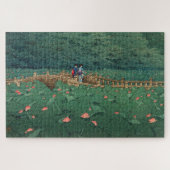 De Pond in Benten Shrine in Shiba Kawase Hasui Legpuzzel (Horizontaal)