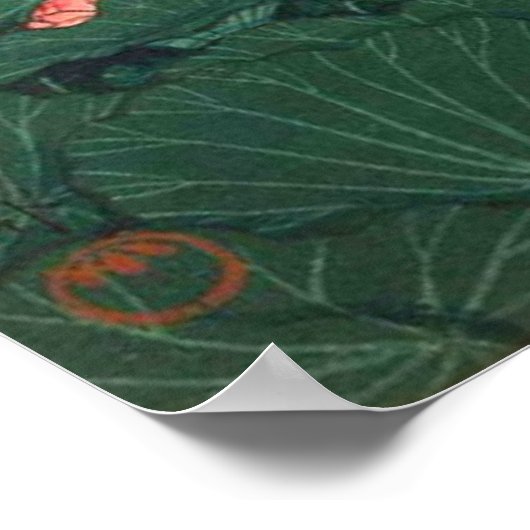 De Pond in Benten Shrine in Shiba Kawase Hasui Poster (Hoek)