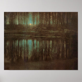 De Pond Moonlight Poster