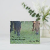 De poneysKerstkaarten en zegels van Assateague Feestdagenkaart (Staand voorkant)