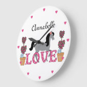 De  ponies Love Horse Clock Grote Klok (Hoek)