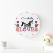 De  ponies Love Horse Clock Grote Klok (Huis)