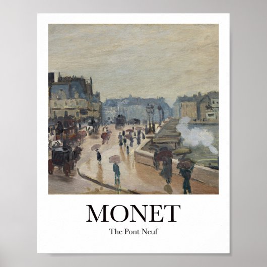 De Pont Neuf van Claude Monet Poster (Voorkant)