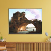 De Ponte Salario van Hubert Robert Canvas Afdruk (Insitu (Woonkamer))