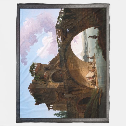 De Ponte Salario van Hubert Robert Fleece Deken (Voorkant)